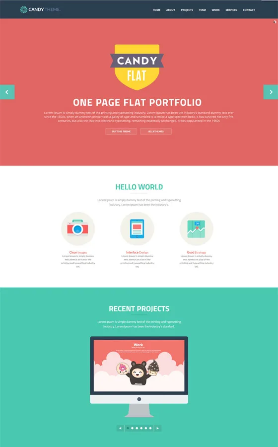 Candy flat responsive tema